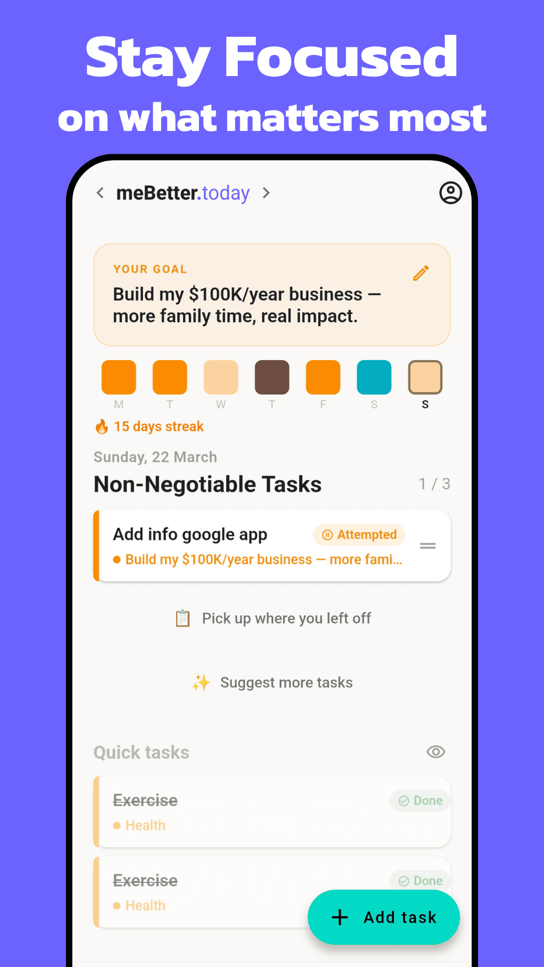 mebetter app screenshot 1